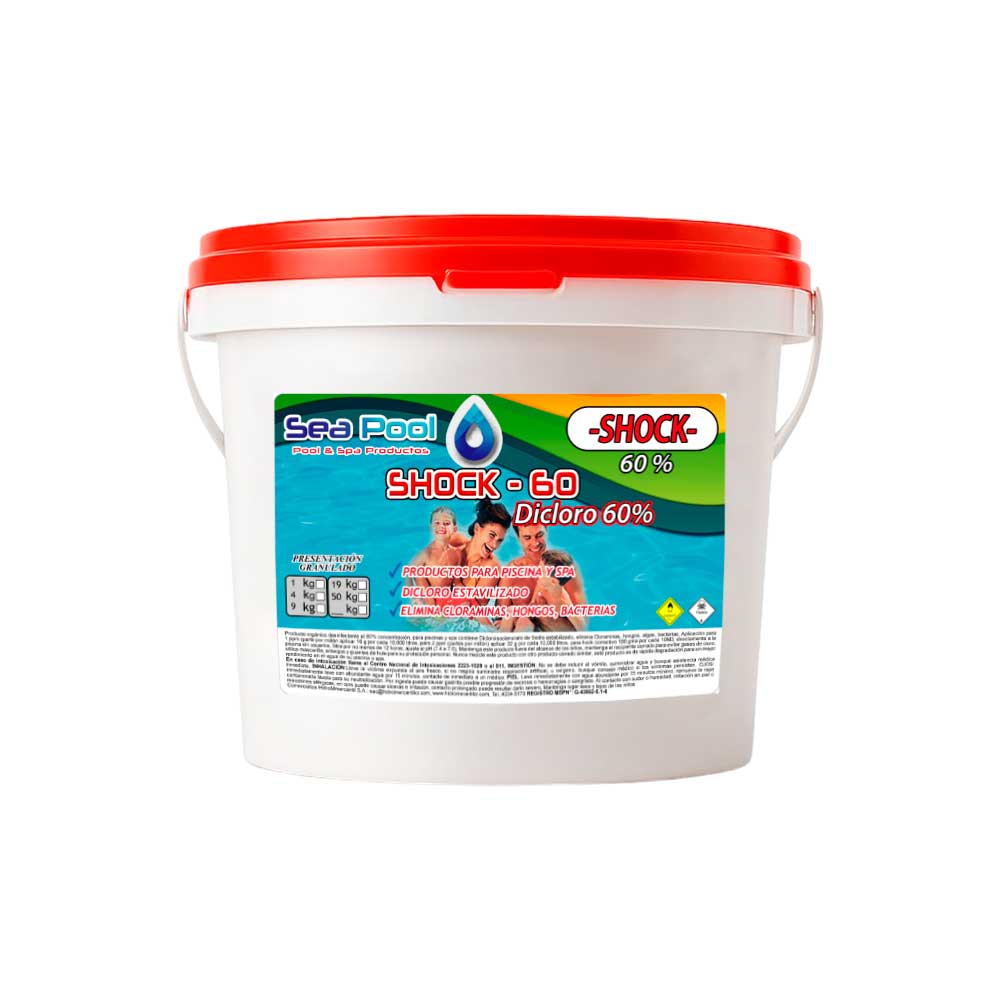 DICLORO  60% 4 KG ESTABILIZADO SHOCK PISCINAS *SEA POOL*