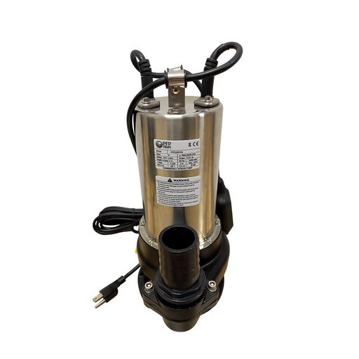 [21002021] BOMBA DE AGUAS RESIDUALES VORTEX 1HP PFP C/BOYA SOLIDOS 220V/60Hz PFPQDR750 HF/INOX